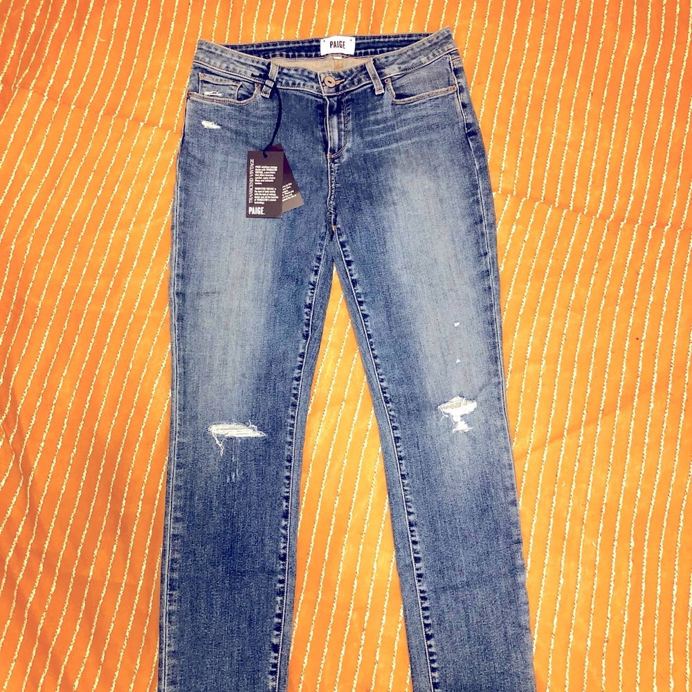 NWT PAIGE Skyline Ankle Peg Jeans